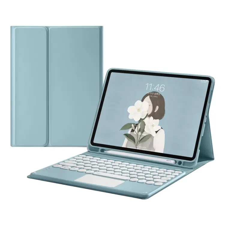Custodia in pelle con tastiera Bluetooth per Samsung Galaxy Tab S7 e A7 10.4