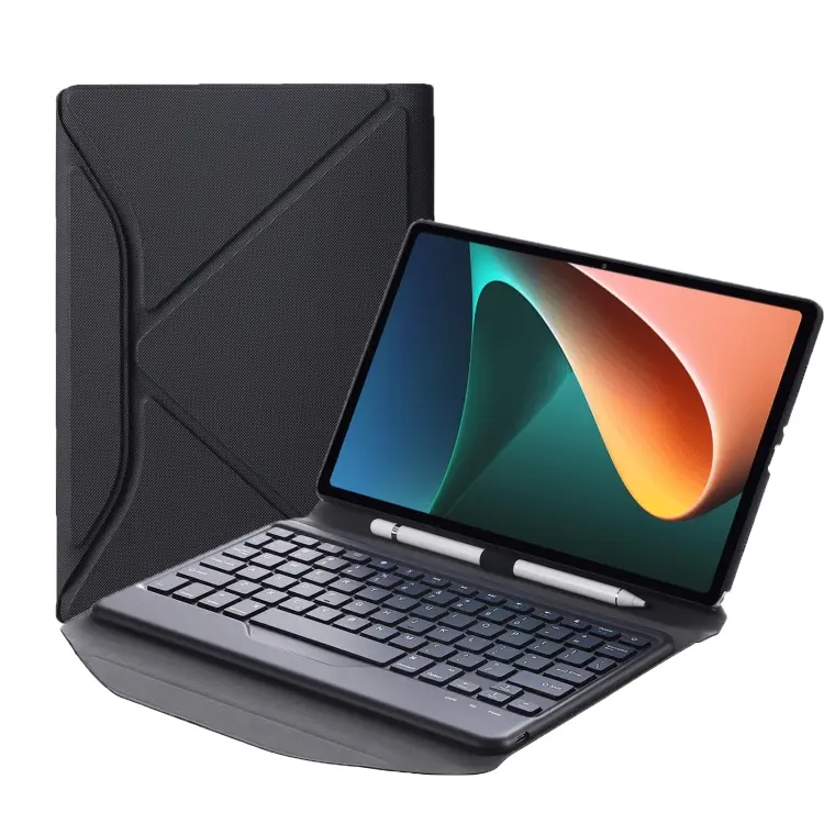 Custodia in pelle con tastiera Bluetooth per Xiaomi Pad 5 Pro e Pad 5 con