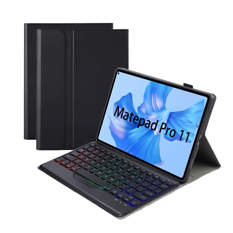 Custodia in pelle con tastiera Bluetooth staccabile per Huawei MatePad Pro 11