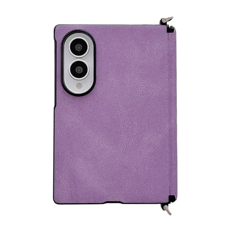 Custodia in pelle di agnello con morsetto laterale per Galaxy Z Fold8 5G