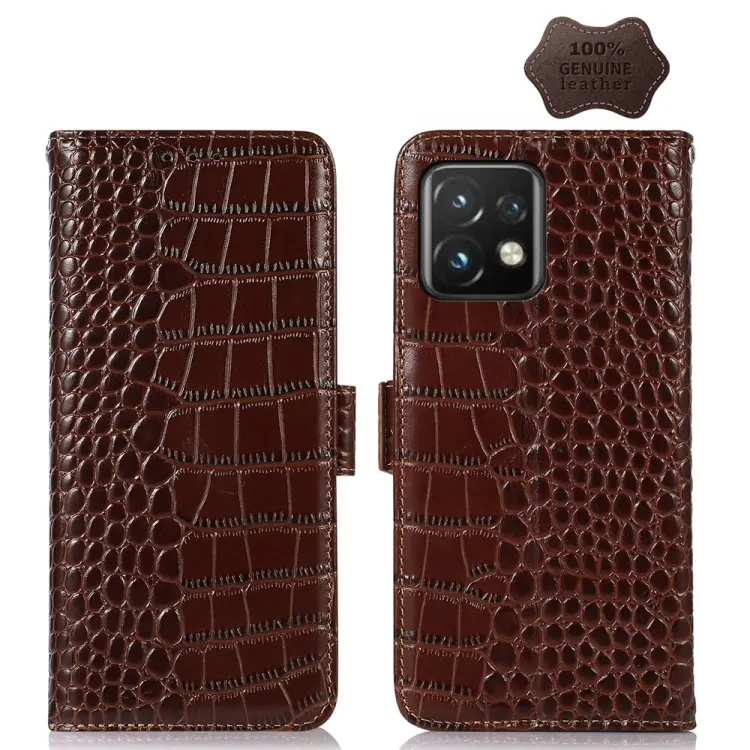Custodia in pelle di vacchetta di coccodrillo per Motorola Moto X40 Pro, Xiaomi