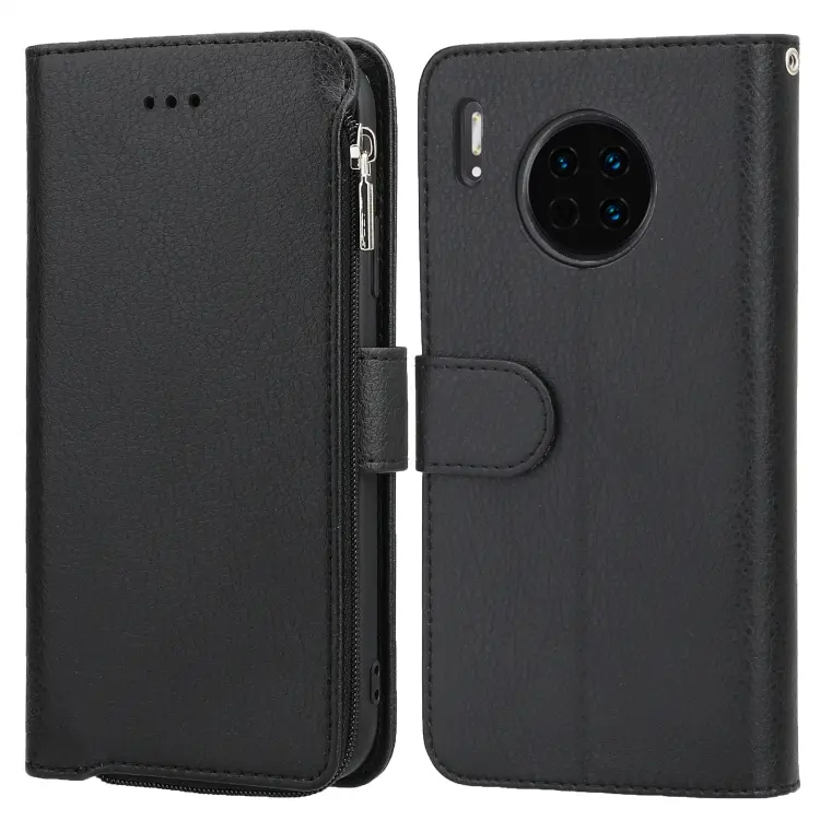 Custodia in pelle flip orizzontale con cerniera per Huawei Mate 30, Mate 30 Pro