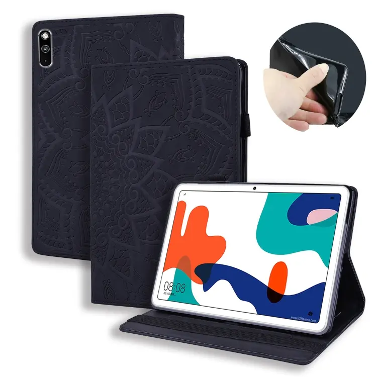 Custodia in pelle goffrata con supporto per Huawei MatePad 10.4, Huawei MediaPad