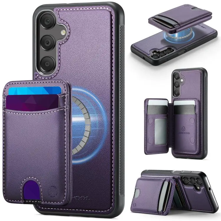 Custodia in pelle JEEHOOD J10 con porta carte a ribalta per Samsung Galaxy A25