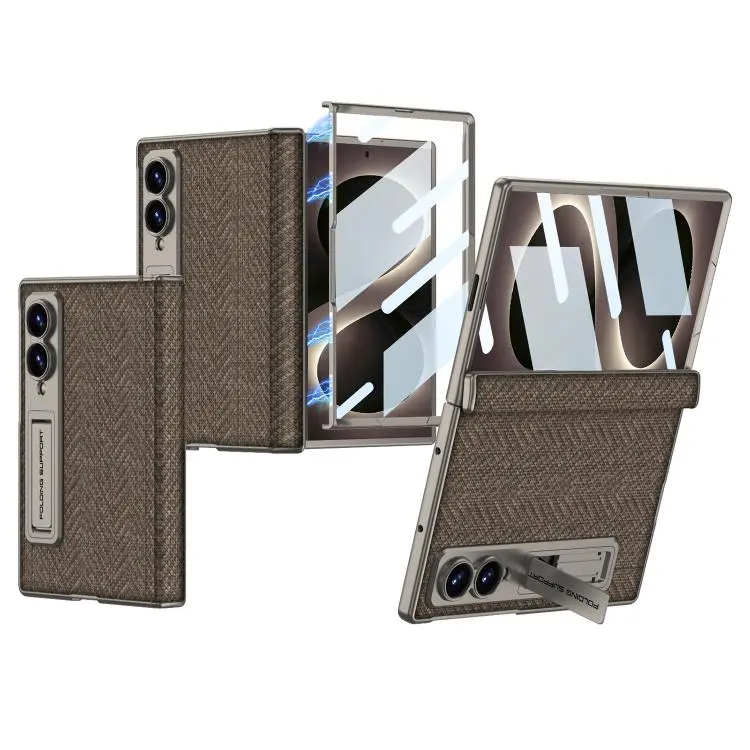 Custodia in pelle liscia con cerniera per Galaxy Z Fold8 Ultra 5G e Samsung