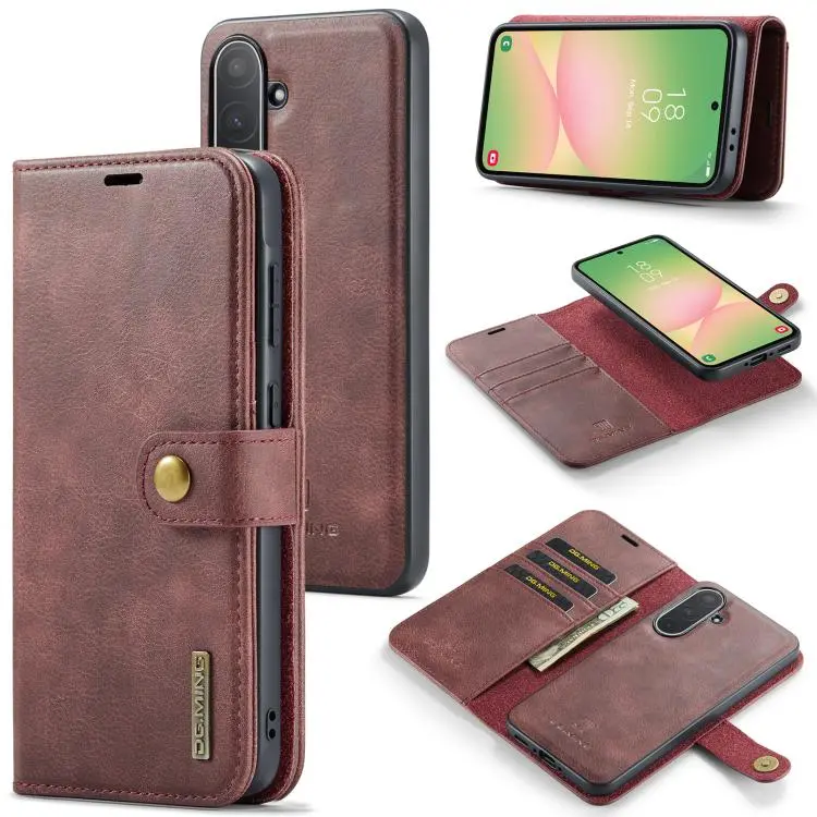 Custodia in pelle magnetica staccabile Crazy Horse per Samsung Galaxy A56 A26
