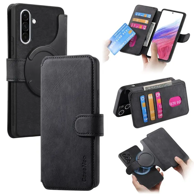 Custodia in pelle retro antifurto per Galaxy M56 5G con MagSafe