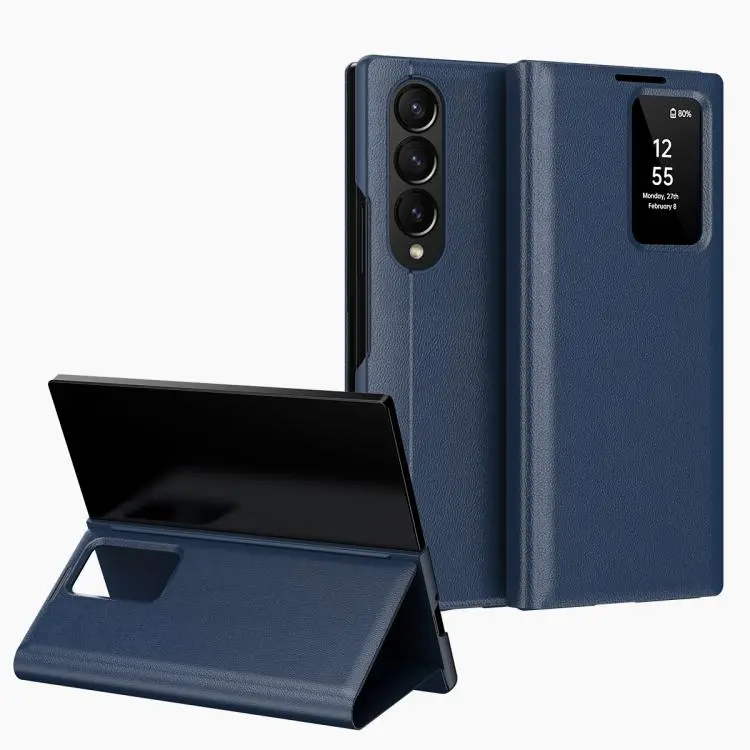 Custodia in pelle Smart View Window con slot per carte per Samsung Galaxy Z