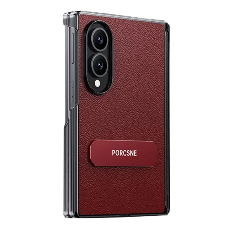 Custodia in pelle vegana con doppia cerniera e supporto per Galaxy Z Fold8 5G