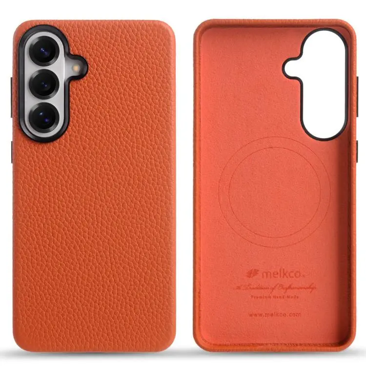 Custodia in vera pelle Melkco con texture litchi e copertura magnetica per