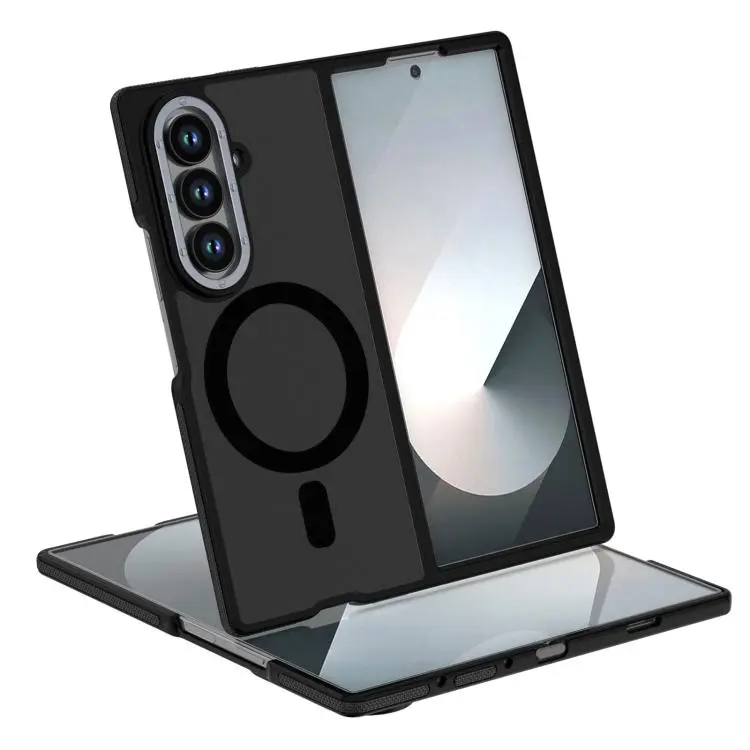 Custodia magnetica bicolore effetto pelle per Galaxy Z Fold8 Ultra 5G
