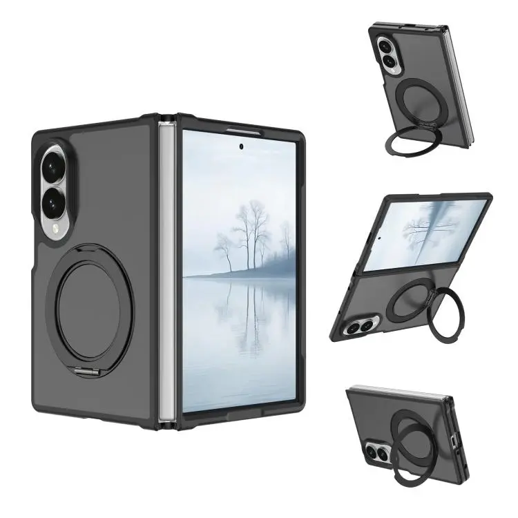 Custodia magnetica con supporto girevole Skin Feel per Galaxy Z Fold8 5G e
