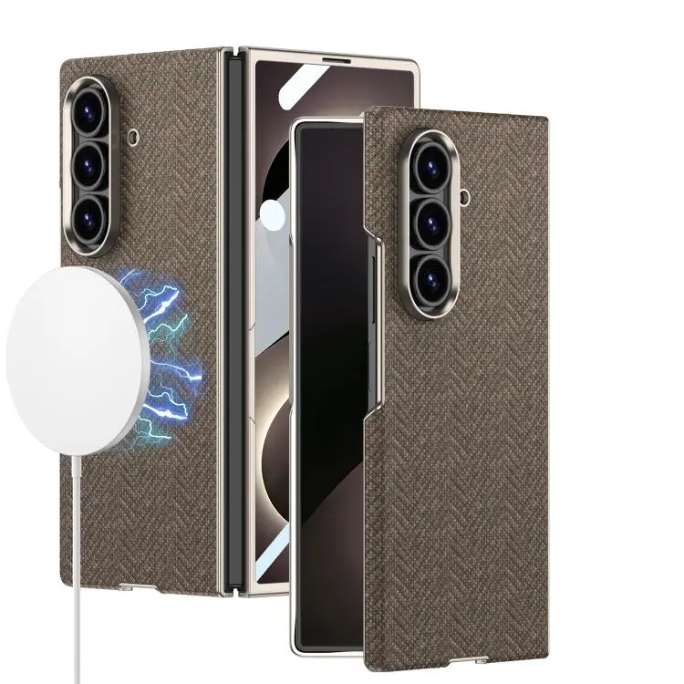 Custodia magnetica in nylon con finitura similpelle per Galaxy Z Fold8 Ultra 5G