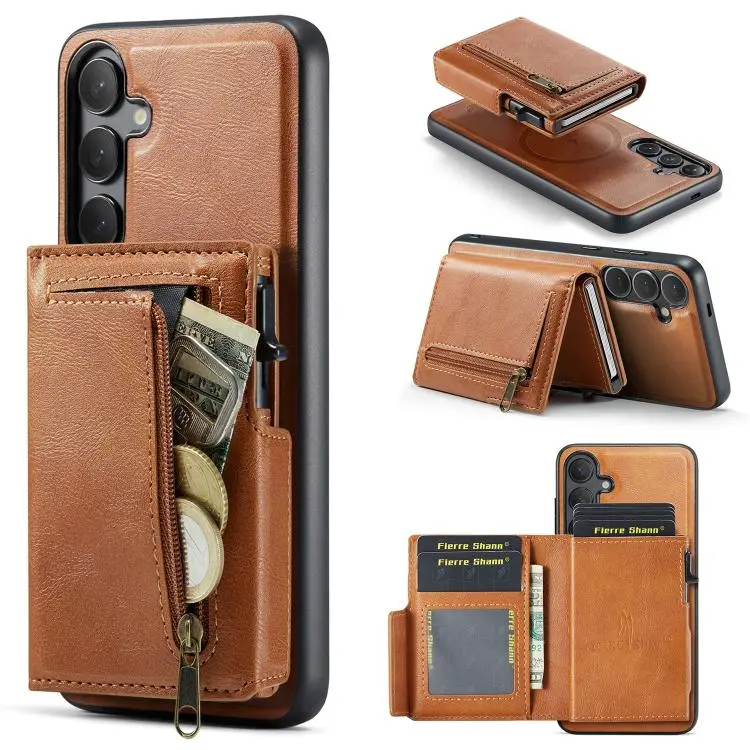 Custodia magnetica portacarte in pelle vegana per Galaxy S23 FE, S23 Ultra, S23+