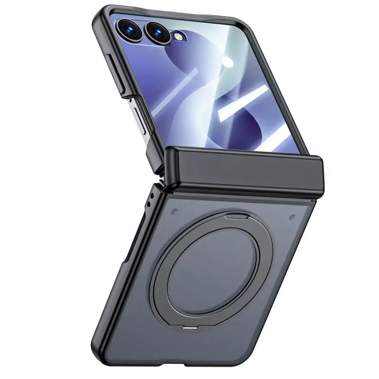 Custodia magnetica traslucida con supporto per Galaxy Z Flip8 5G