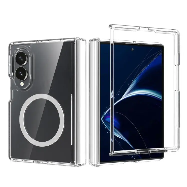 Custodia magnetica trasparente antigraffio per Galaxy Z Fold8, Fold8 Ultra e