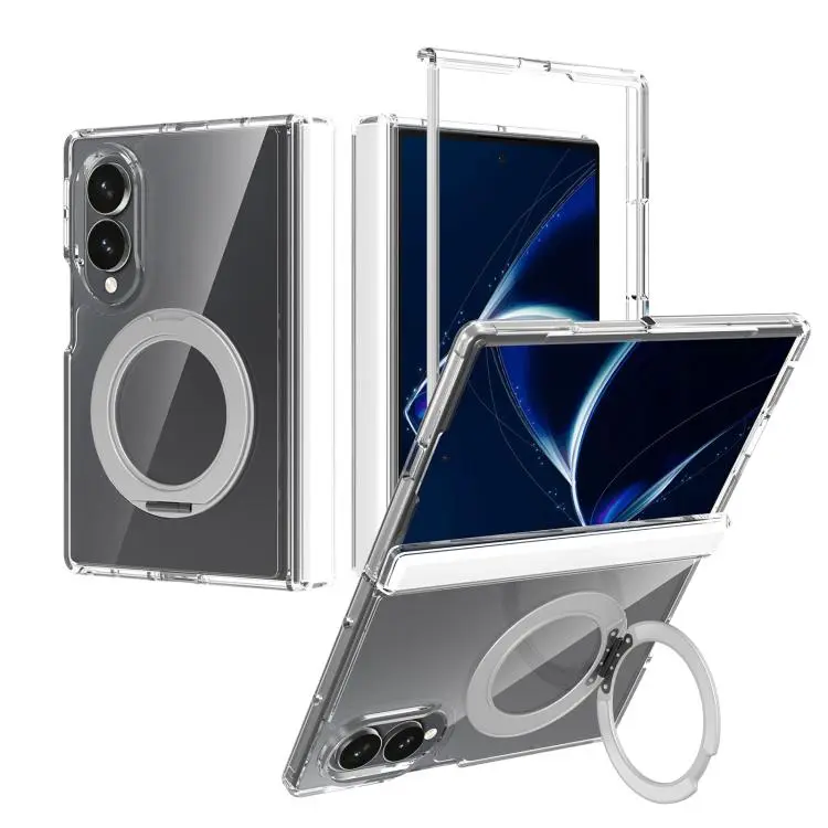 Custodia magnetica trasparente con supporto girevole per Galaxy Z Fold8, Fold8