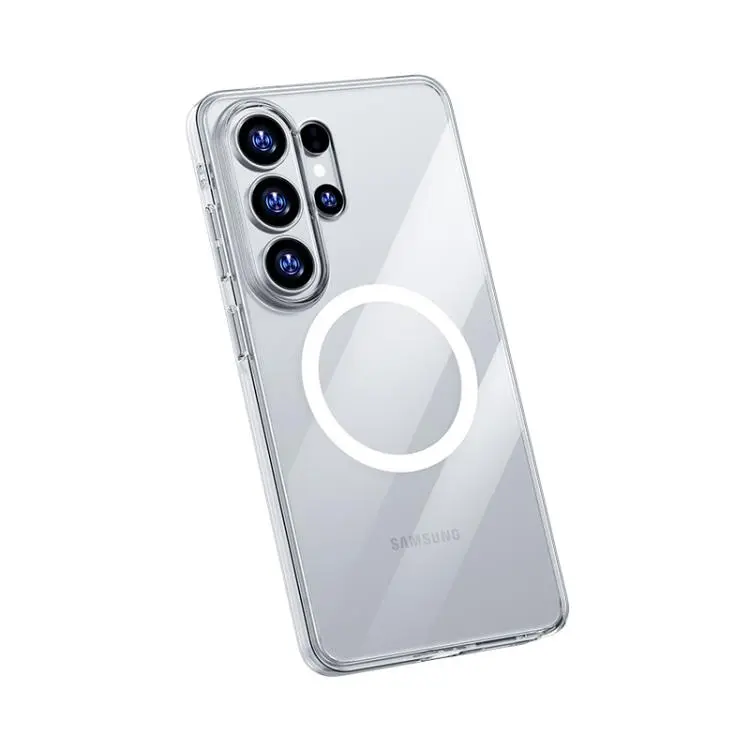 Custodia magnetica trasparente effetto cristallo di ghiaccio per Samsung Galaxy