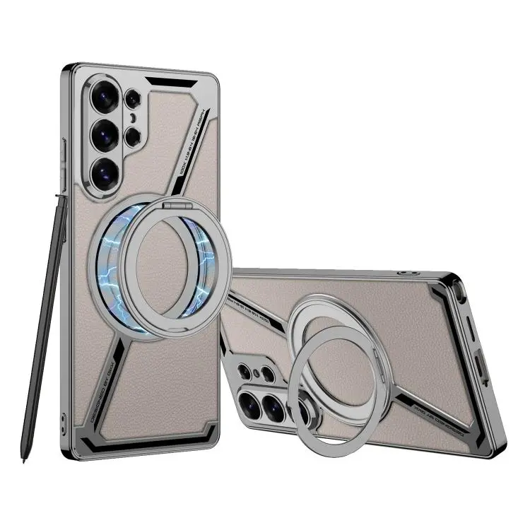 Custodia MagSafe smontabile in pelle galvanica per Samsung Galaxy S26 e S25