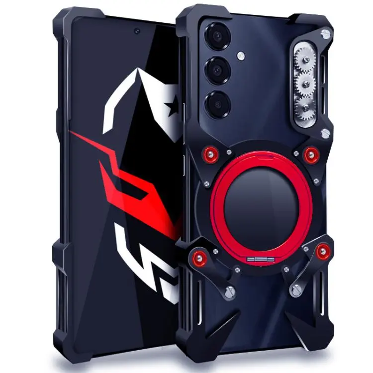 Custodia metallo con supporto girevole per Samsung Galaxy A34 A54 A53 A73 A33
