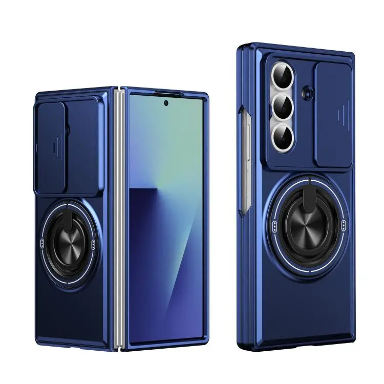 Custodia multifunzionale magnetica antiurto con finestra scorrevole per Galaxy Z