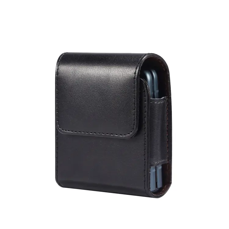 Custodia per cellulare da appendere in vera pelle, For Huawei P50 Pocket