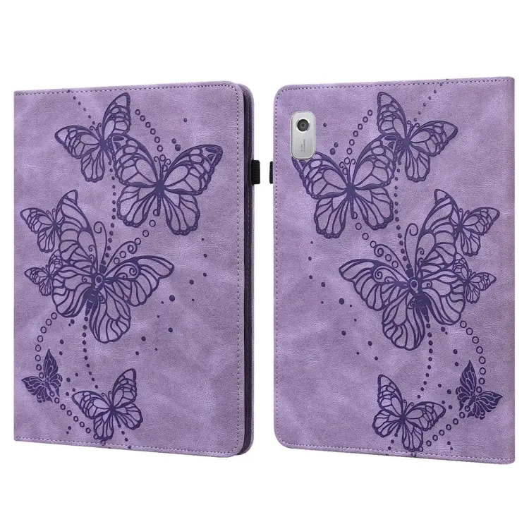 Custodia per tablet in pelle con motivo a farfalla goffrata, For Lenovo Tab M9