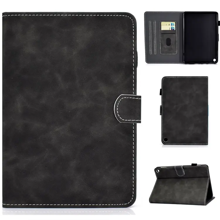 Custodia per tablet in pelle con texture in pelle bovina, For Amazon Fire Max 11 2023