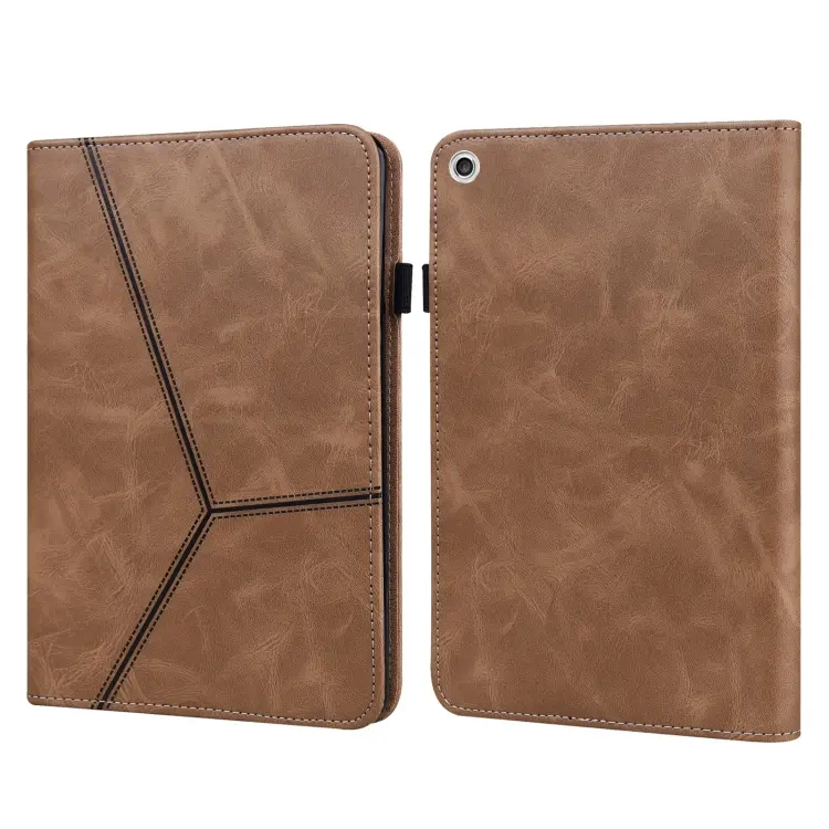 Custodia per tablet in pelle goffrata a righe per Lenovo M10 Plus 3rd Gen