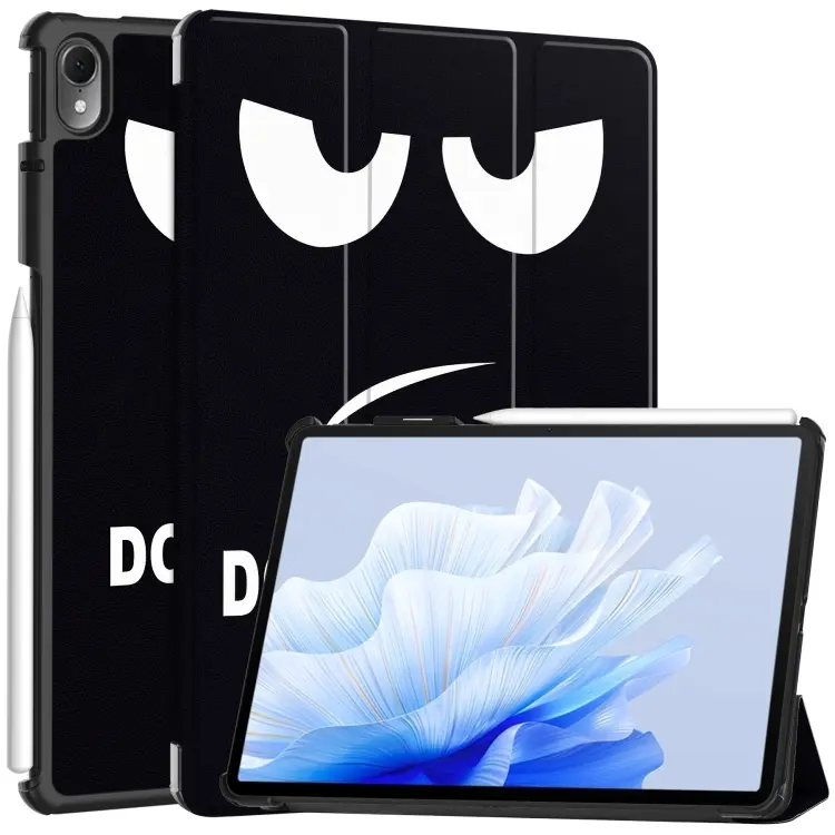 Custodia per tablet in pelle intelligente con supporto a 3 pieghe dipinto da Custer, For Huawei Matepad Air