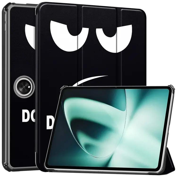 Custodia per tablet in pelle intelligente con supporto a 3 pieghe dipinto da Custer, For OnePlus Pad