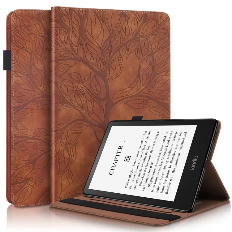 Custodia per tablet orizzontale in pelle a conchiglia orizzontale serie Life Tree, For Amazon Kindle 6 2022, For Xiaomi Pad 6 / Pad 6 Pro