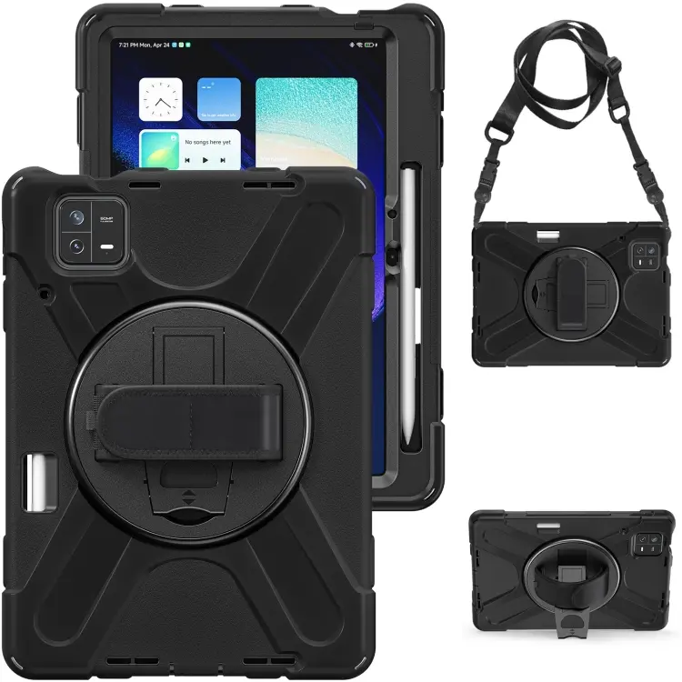 Custodia per tablet PC ibrida in silicone con impugnatura e tracolla, For Xiaomi Pad 6 / Pad 6 Pro