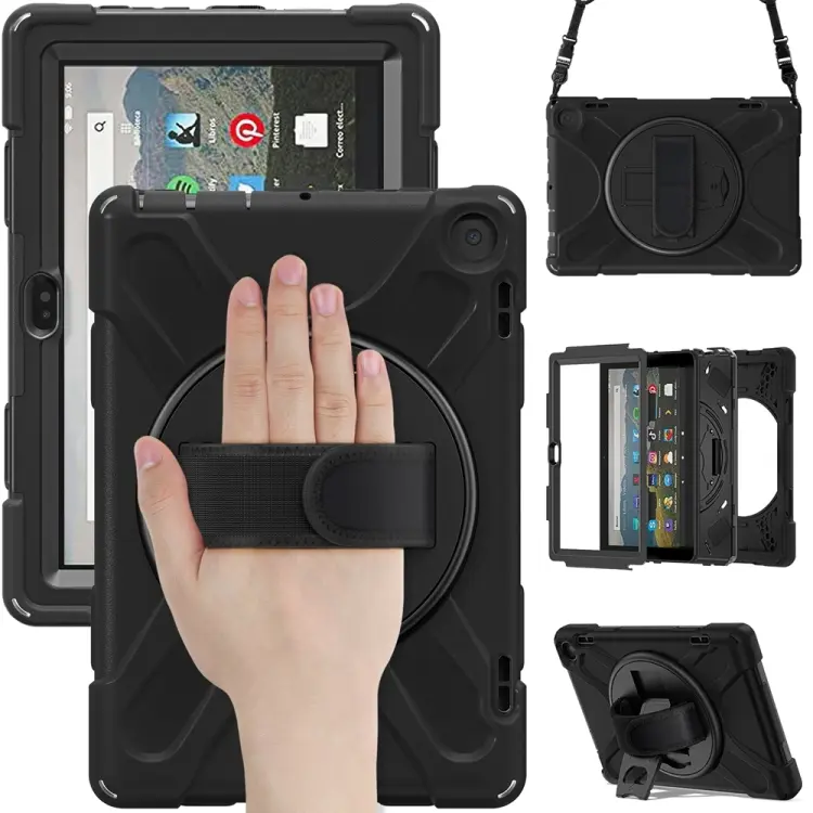 Custodia per tablet protettiva per tutto il corpo in silicone morbido per PC rigido, For Amazon Fire HD 8 2022
