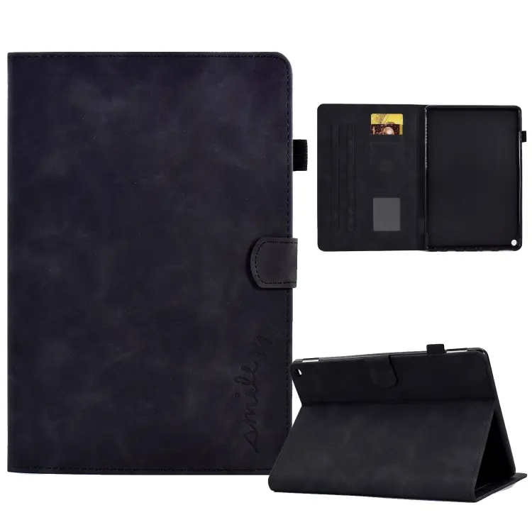 Custodia per tablet Smart Flip in pelle con sorriso in rilievo, For Amazon Fire Max 11 2023