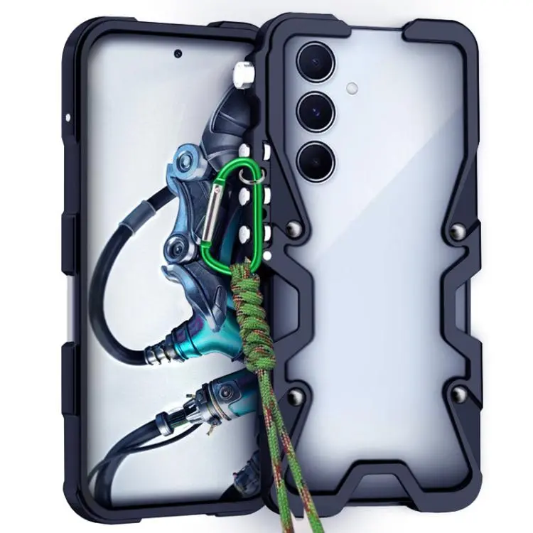 Custodia per telefono con cornice in metallo e cordino per Samsung Galaxy A34 5G