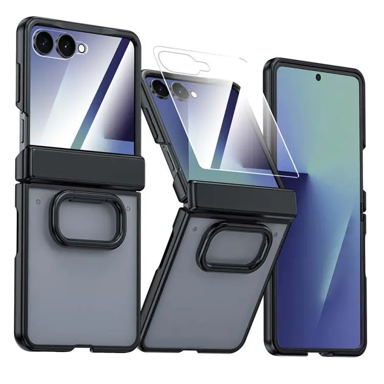 Custodia per telefono con finitura opaca e anello di supporto per Galaxy Z Flip7