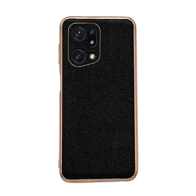 Custodia per telefono con placcatura nano serie Luolai in vera pelle, For OPPO Find X5, For Motorola Moto S30 Pro, For OPPO Find X5 Pro, For Motorola Moto X30 Pro / Edge 30 Ultra