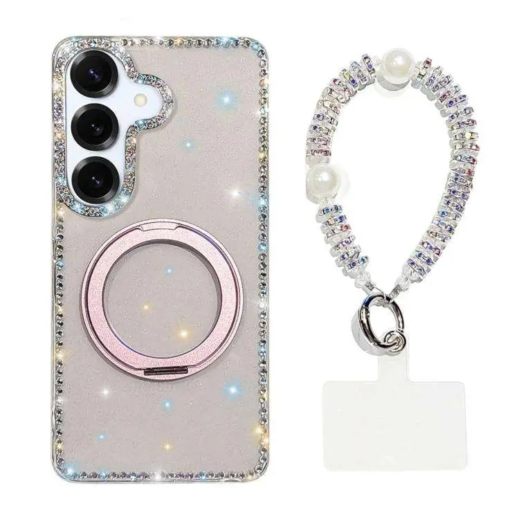 Custodia per telefono Diamond IMD con supporto magnetico in metallo e cinturino, rotazione a 360°., For Samsung Galaxy A15 5G, For Samsung Galaxy A55 5G