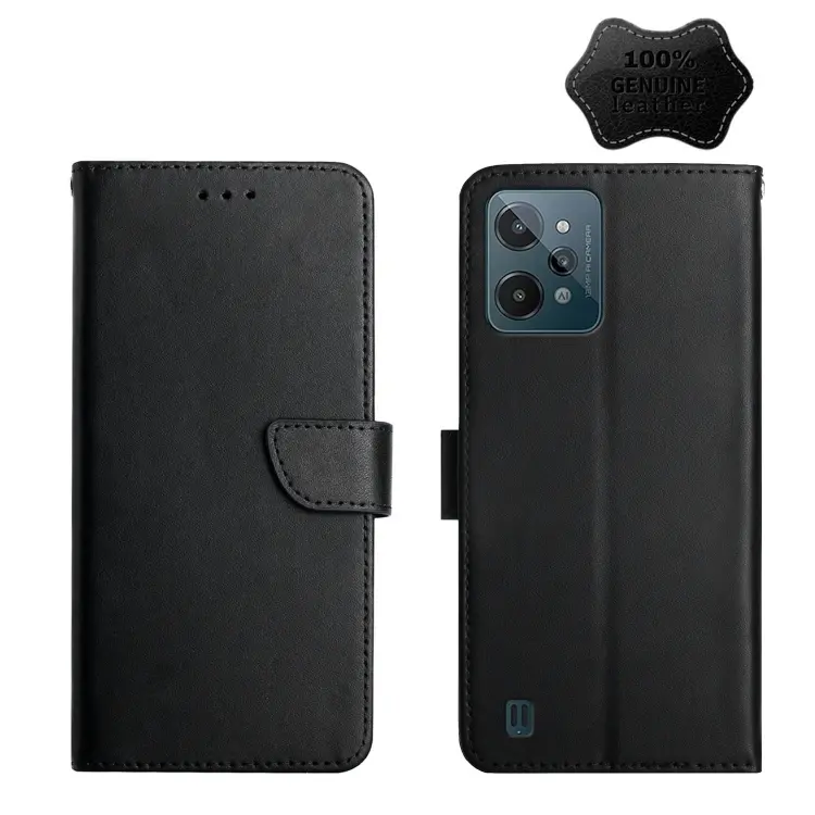 Custodia per telefono flip orizzontale in vera pelle a prova di impronte digitali, For OPPO Realme C31, For OPPO Realme C35, For OPPO Realme GT, For OPPO Realme GT Master