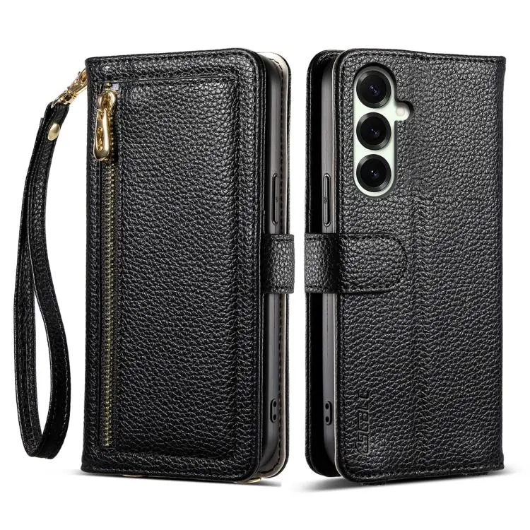 Custodia per telefono in pelle con cerniera e motivo litchi colorato ESEBLE E11, For Samsung Galaxy S23 FE 5G, For Samsung Galaxy S23 Ultra 5G, For Samsung Galaxy S23+ 5G, For Samsung Galaxy S23 5G