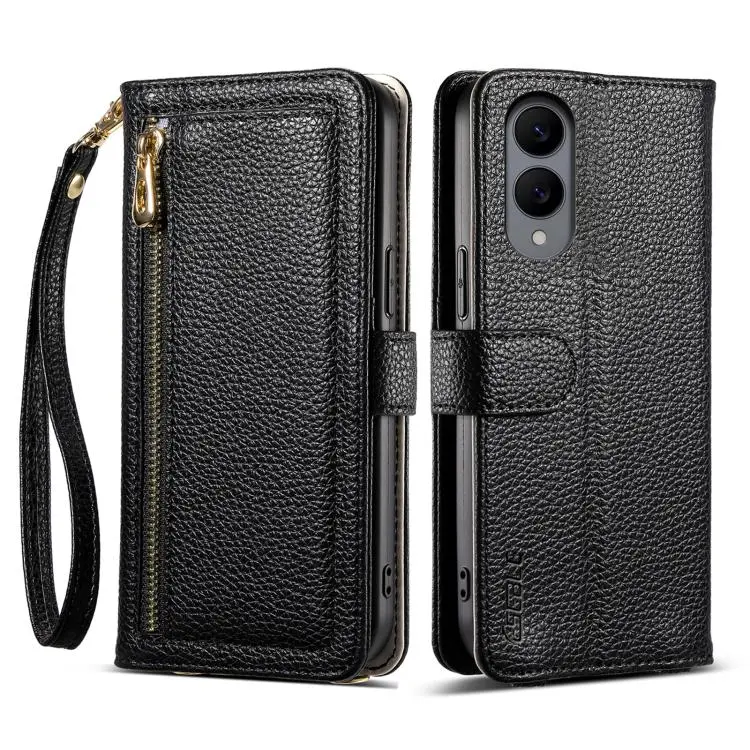 Custodia per telefono in pelle con cerniera e motivo litchi colorato ESEBLE E11, For Samsung Galaxy S25 Edge 5G, For Samsung Galaxy S25 5G, For Samsung Galaxy S25+ 5G, For Samsung Galaxy S25 Ultra 5G