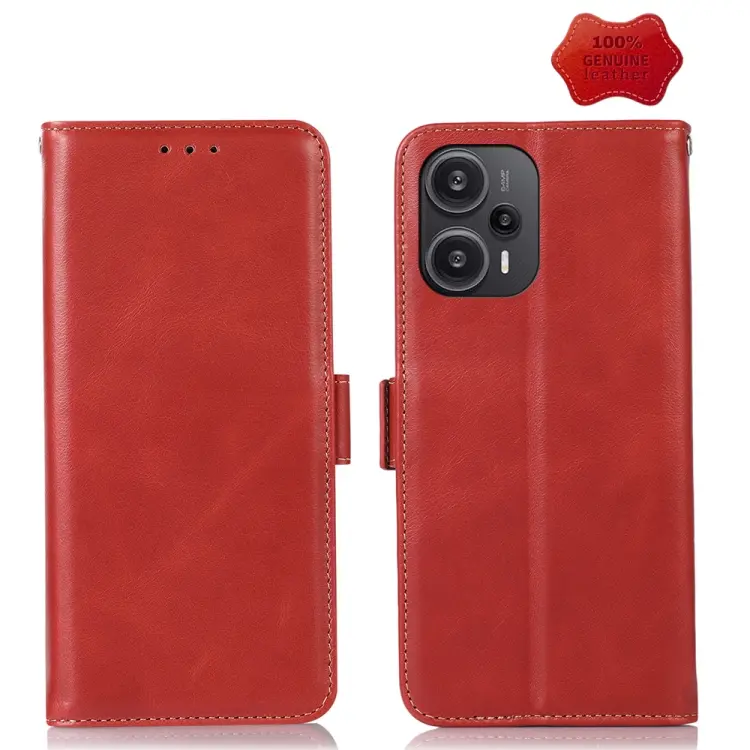 Custodia per telefono in pelle di vacchetta con strato superiore Crazy Horse, For Nokia C12 4G, For Nokia C22 4G, For Xiaomi Redmi Note 12 Turbo 5G