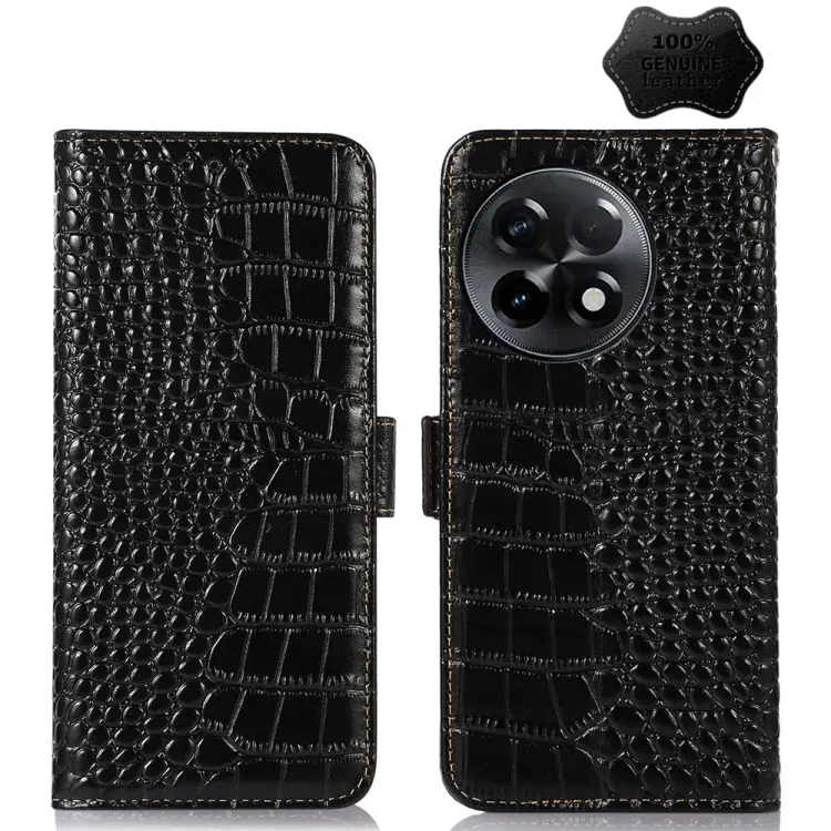 Custodia per telefono in pelle di vacchetta di coccodrillo, For OnePlus Ace 2 5G, For Xiaomi Redmi 12C / 11A