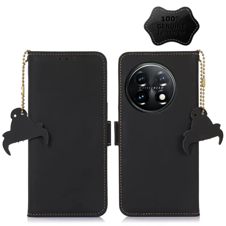 Custodia per telefono in pelle magnetica RFID in vera pelle, For OnePlus 11, For OnePlus Nord CE 3 Lite, For Motorola Moto E13, For Motorola Moto G53 5G