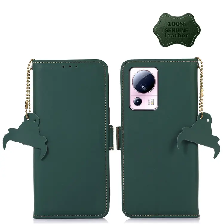 Custodia per telefono in pelle magnetica RFID in vera pelle, For Xiaomi 13 Lite / Civi 2