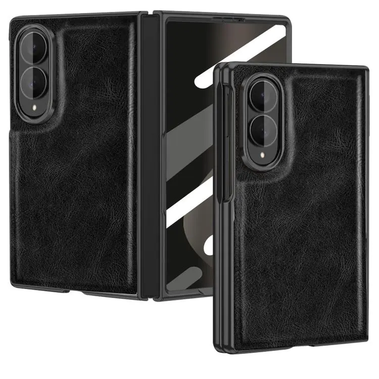 Custodia per telefono in PU con texture Crazy Horse per Galaxy Fold8 Ultra 5G