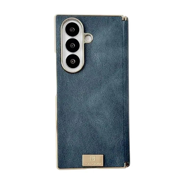 Custodia per telefono in PU con texture Crazy Horse per Galaxy Z Fold8 Ultra 5G
