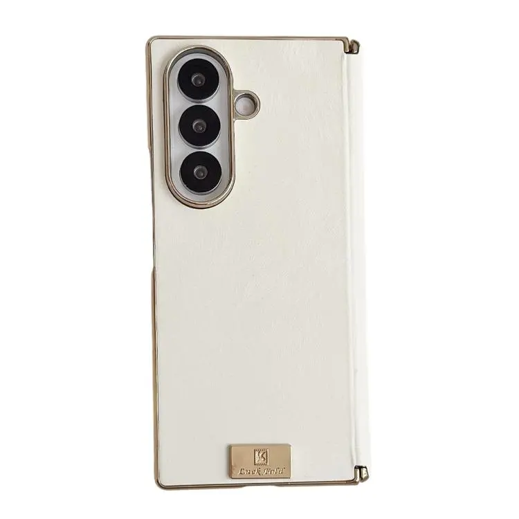 Custodia per telefono in PU con texture effetto seta a doppio asse galvanizzato