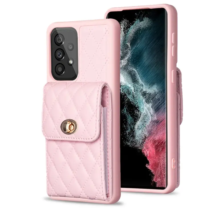 Custodia portafoglio in pelle rombica per Samsung Galaxy A53 e A54 5G